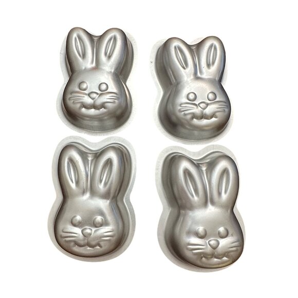 Wilton 1996 Bunny Singles Cake Pans Chicken Spring Easter Rabbit Lot of 4 - Picture 2 of 7